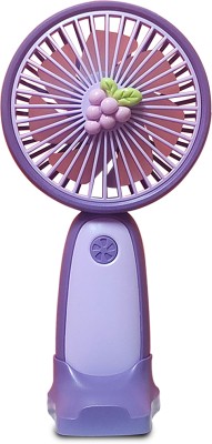 Symbelle USB Hand Fan with Mobile Holder - Portable Rechargeable Mini Fan | For Travelling, Desktop, Makeup | Rechargeable Fan, USB Fan(Purple)