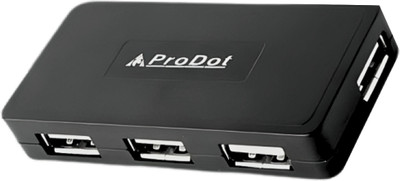 Henture PRODOT Prodot 4 Port USB 2.0 Hub with Hi-Speed Data Transfer, LED USB Hub USB Hub(Black)