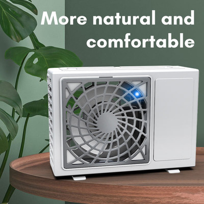 Spiaty Cute Air Conditioner Rechargeable Handheld and Desktop Mini USB Fan UFAN018 USB Fan(White)