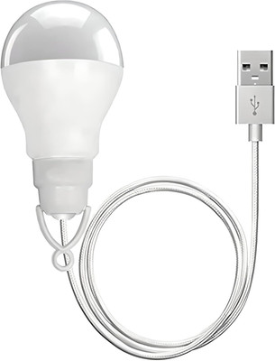 icall USB LED Bulb USB LED Bulb 5 Watt 6 Volts Bright Light Reading Lamp for Outdoor Camping Used with Any Laptop, PC, Power Bank and Smart Phone Led Light(White)