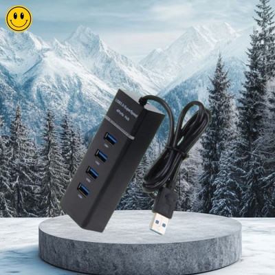 SACRO 4 in 1 USB Hub Multiport Adapter with Fast Data Transfer Speed for PC/LaptopY438 4 in 1 USB Hub Multiport Adapter with Fast Data Transfer Speed for PC/LaptopY438 USB Hub(Black)