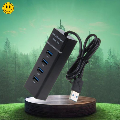 GUGGU 4 in 1 USB Hub Multiport Adapter with Fast Data Transfer Speed for PC/LaptopI50 4 in 1 USB Hub Multiport Adapter with Fast Data Transfer Speed for PC/LaptopI50 USB Hub(Black)