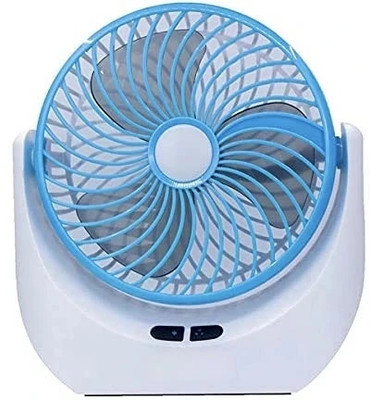 Lalson's High-Speed 2400mAh Rechargeable Table Fan with LED Light, Portable Fan, USB Fan, USB Battery Powered Quiet Personal Fan, 3-Speed For Home, Office, Kitchen USB Fan(Green, White)