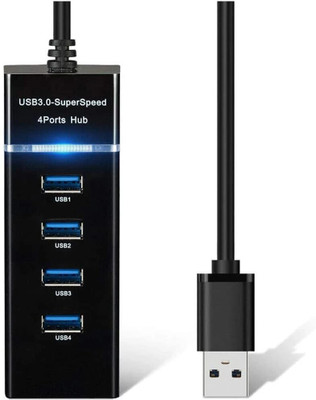 TERABYTE USB HUB Original High Speed 4 Port 3.0 USB Hub(Black)