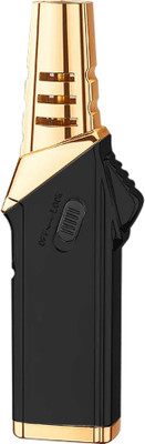 PIPZ Multifunction Spray Gun Lighter | Jet Flame Torch with Adjustable Flame Steel Gas Lighter(Black, Gold, Pack of 1)