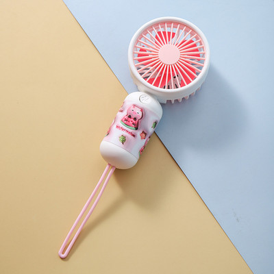 Spiaty Cute Cartoon Rechargeable Handheld Mini USB Fan UFAN005 USB Fan(Pink1)