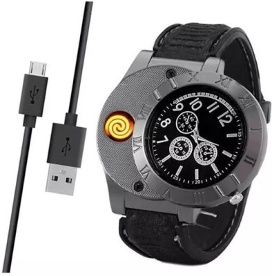 ASTOUND Watch With Lighter Built In For Men Rechargeable WWL-14 Cigarette Lighter(Black)