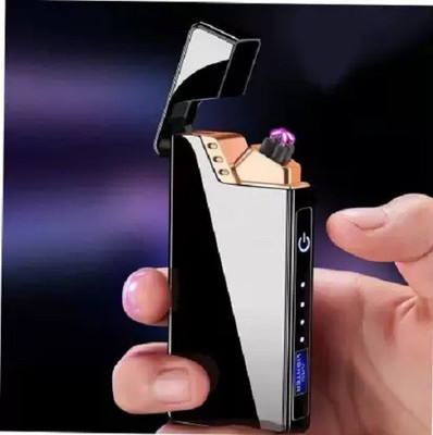 ASTOUND Electric Arc Lighter Plasma Flameless Windproof Lighter with Battery Display Electric Arc Lighter Plasma Flameless Windproof Lighter with Battery Display -6y Cigarette Lighter(Black)