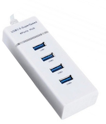 Fangtooth 303 USB Hub 4-Port with 5 Gbps Super Speed 3.0 USB Hub(White)