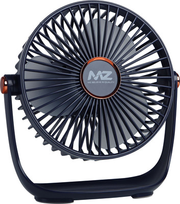 MZ F56 (RECHARGEABLE PORTABLE USB FAN) 5 Speed Mode High Speed with LED Light 4 Hours Operating Time with 1200mAh Battery USB Fan(Blue)