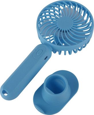 YAARISTYLE S9 (PORTABLE RECHARGEABLE USB FAN) 3 Speed Mode High Speed with 1200mAh Battery S9 Mobile Stand USB Fan(Blue)