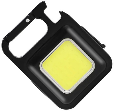WRADER Rechargeable Small with Keychain, LED with 3 Modes for All Indoor Outdoor Activities Compatible with USB Port Devices Led Light(Black)
