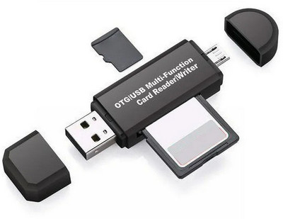 THE MOBILE POINT Type C 2-in-1 Memory Card Reader Supports SD & Micro SD G10 Card Reader, Laptop Accessory(Black)