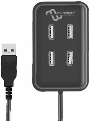 Multybyte 4 Port USB 2.0 Hub MB-UH1 High Speed USB Hub(Black)