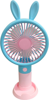 ORBIT USB Rechargeable Mini Portable Hand Fan Cute USB Rechargeable Mini Fan USB Fan(Pink And Blue)