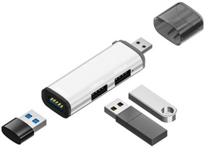 meshiv mantra USB Hub, 3-Port USB 3.0 Hub USB Splitter 3in1 USB 3.0 to 2 X USB 2.0 & USB 3.0 Adapter USB Hub(Black)