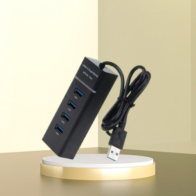 SACRO USB Port 4IN1 (Multiple USB HUB)With Fast Data Transfer Speed for Laptop/PCA436 USB Port 4IN1 (Multiple USB HUB)With Fast Data Transfer Speed for Laptop/PCW436 USB Hub(Black)