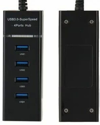4uonly USB HUB 4 PART SuperSpeed Portable Mini-Hub Powered MKO10 USB HUB 4 PART SuperSpeed Portable Mini-Hub Powered NMK10 USB Hub(Black)