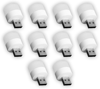 VCR USB LED Bulb Mini Light Pack of 10 Small LED Light Ideal for Indoor and Outdoor Use, 1W, LED USB Power Source Led Light(White 10pc)