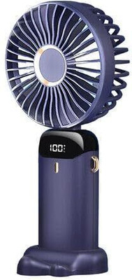 StonSell Premium Portable Hand Fan with Digital Display: Rechargeable Mini Fan for Travel, Office, Home, Small Pocket USB Fan(Blue)
