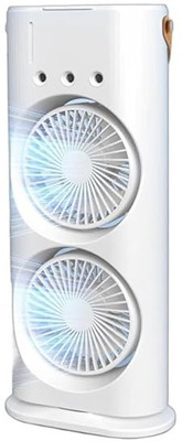 KRITAM Mini Fan with Remote Controller LED Light, Moving Fan Portable Mini Air Cool Fan Mini Fan with Remote Controller, LED Light, Moving Fan Portable Mini USB Air Cooler(White)