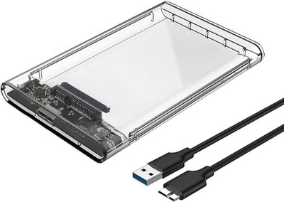 VOOCME USB Type C 3.1 to 2.5 Inch Sata , Compatible for Mac OS Windows Linux Media Streaming Device(Transparant)