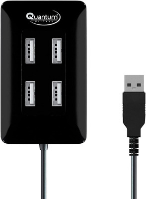 DEVBHOOMI QHU -220, QUANTRON DBQUH-220 MASTER USB 4 PORT 2.0 USB HUB BLACK. USB Hub(Black)