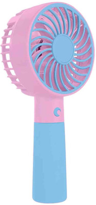 WTG S278 Mini Portable Hand Fan USB Rechargeable - Powerful with Mobile Stand Hand-Held Fan USB Fan(Multicolor-1)