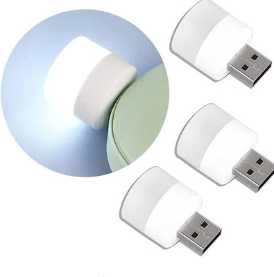AirSoft USB LIGHT USB MINI BULB LIGHT WITH CONNECT ALL MOBILE WALL CHARGER ( PACK OF 3) Led Light(White)