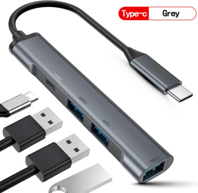WEROX G-LITE 4 in 1 USB Hub(Lite Series), Multiport Adapter with 1 x USB 3.0 G-LITE 4 in 1 USB Hub(Lite Series), Multiport Adapter with 1 x USB 3.0 USB Hub(Grey)