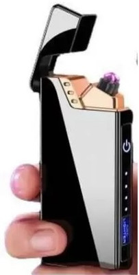 RHONNIUM Eco Friendly ||Unique USB||Cigarette Lighter|| Pocket Friendly|| Size Compact REL-04 Cigarette Lighter(Black)