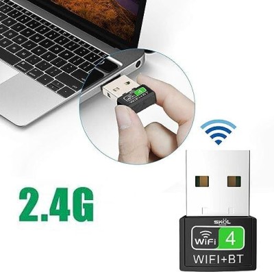 VOOCME Mini USB WiFi Wireless Adapter Bt 4.2 150Mbps WiFi Dongle Network Card All Windows 10/8/7/XP, Mouse, Keyboard, Headset, Speaker etc Laptop Accessory(Black)