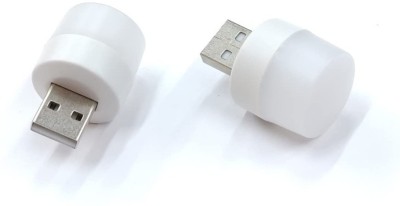 ERH India USB Bulb (2 Pcs) USB Plug Lamp Mini Night Light Computer Mobile Power Charging Small Led Light(White)