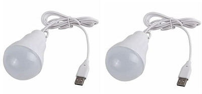 APNA KANHA USB LED Bulb / EMERGENCY LIGHT of 5 V For Power Bank / Lapotp / Computer / Wall Charger(Pack of 2) Led Light(White)