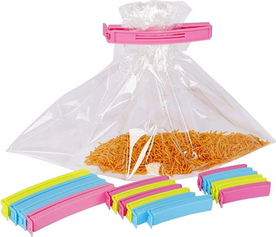 Shreejee Food Clip Mix Sizes Plastic Multipurpose Food Snack Plastic Bag Clip Sealer(Set of 54, Multicolor)