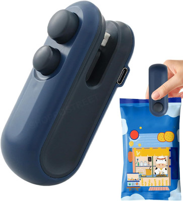 MAAUVTOR 2 in 1 USB Rechargeable Sealing Cutting Machine for Food Fresh Storage Bags Manual Vacuum Bag Sealer
