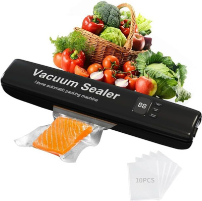 Kelexx Vacuum Sealer Machine for Food Preservation – One-Touch Automatic Manual Vacuum Bag Sealer