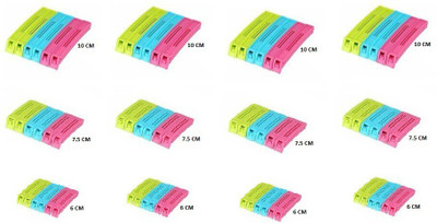 Dreamshop Food Clip Mix Sizes Plastic Multipurpose Food Snack Plastic Bag Clip Sealer(Set of 48, Multicolor)