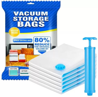 QUXIS Space Saver Compression Sealer Bags with Manual Pump Hanging Vacuum Bags Vacuum Cleaner Bag