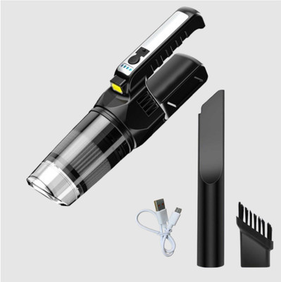 POHIR Lighting Car Vacuum Cleaner, Heavy-Power Handheld Wireless Vacuum Cleaner New Hand-held Vacuum Cleaner with 2 in 1 Mopping and Vacuum, Anti-Bacterial Cleaning, Reusable Dust Bag(Black)