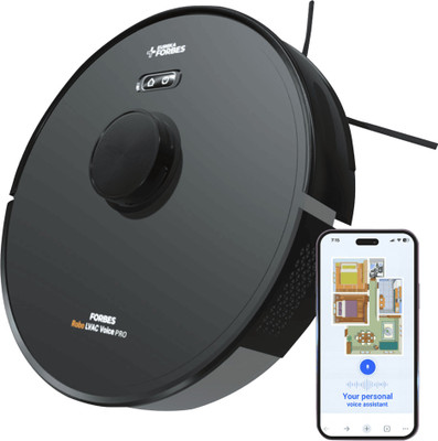 EUREKA FORBES LVAC VOICE PRO Robotic Floor Cleaner with 2 in 1 Mopping and Vacuum (WiFi Connectivity, Google Assistant and Alexa)(Black)