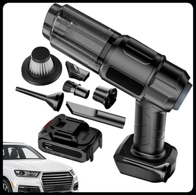 Xydrozen Car & Pet Car Vacuum with Batteries-VC73 Cordless Vacuum Cleaner with Anti-Bacterial Cleaning, Reusable Dust Bag(Black)