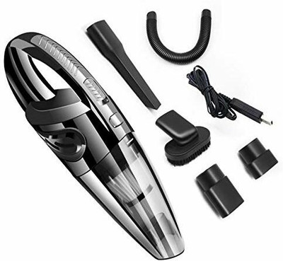 SYGA Car and Household Wireless Portable VacuumCleaner(USB Models with StorageBag) Hand-held Vacuum Cleaner(Black)