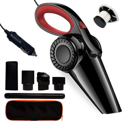 Vozica Portable Ultra Car Vacuum Cleaner Powerful Suction with Anti-Bacterial Cleaning Car Vacuum Cleaner with 2 in 1 Mopping and Vacuum, Anti-Bacterial Cleaning(Black, Red)