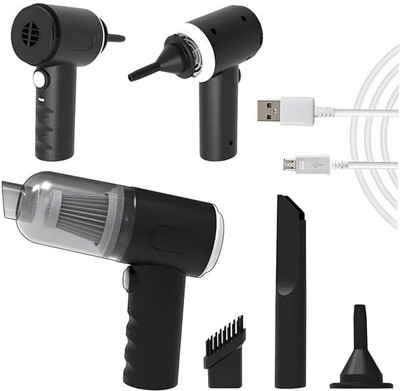 DRUMSTONE 3-in-1 Handheld Vacuum Cleaner – Portable Vacuum, Blower, and Air Pump Hand-held Vacuum Cleaner(Black)