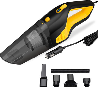 GoMechanic Neutron 6000Pa High Quality Suction Portable Handheld 12V with 3m Power Cord Car Vacuum Cleaner with Anti-Bacterial Cleaning(Black & Yellow)