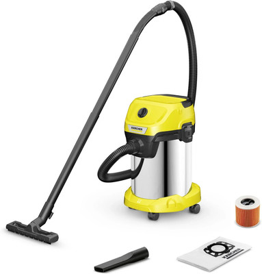 Karcher WD 3 S V-19/4/20 | 19Ltrs | 1000W | 4Mtr Cord | Powerful Wet & Dry Vacuum Cleaner(Yellow/Steel)