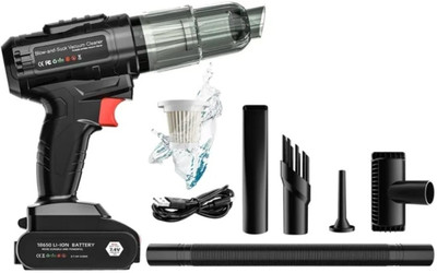 Xydrozen High Power 18000PA Vacuum Cleaner Cordless Vacuum Cleaner with Anti-Bacterial Cleaning, Reusable Dust Bag(Black)