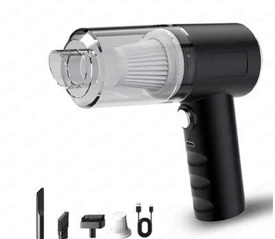 VIYORA ViyoraMiniVac3Mode Hand-held Vacuum Cleaner with Reusable Dust Bag, Anti-Bacterial Cleaning(Black)