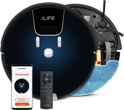 ILIFE A80 Pro, Dry & Wet, 2300Pa,Robotic Vacuum Cleaner, 3200mAh,HoneyComb Dust Tank Robotic Floor Cleaner with 2 in 1 Mopping and Vacuum, Anti-Bacterial Cleaning, Reusable Dust Bag (WiFi Connectivity, Google Assistant and Alexa)